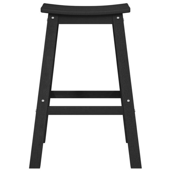 vidaXL Barové stoličky 2 ks Čierne HDPE – Obrázok 5
