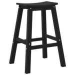 vidaXL Barové stoličky 2 ks Čierne HDPE – Obrázok 7