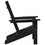 vidaXL Folding Adirondack Chair Čierna 74,5x80,5x90 cm HDPE – Obrázok 5
