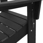 vidaXL Folding Adirondack Chair Čierna 74,5x80,5x90 cm HDPE – Obrázok 7