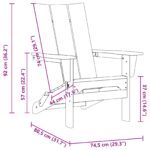 vidaXL Skladacia Adirondack stolička Svetlosivá 74,5x80,5x90 cm HDPE – Obrázok 10