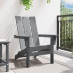 vidaXL Skladacia Adirondack stolička Svetlosivá 74,5x80,5x90 cm HDPE – Obrázok 3
