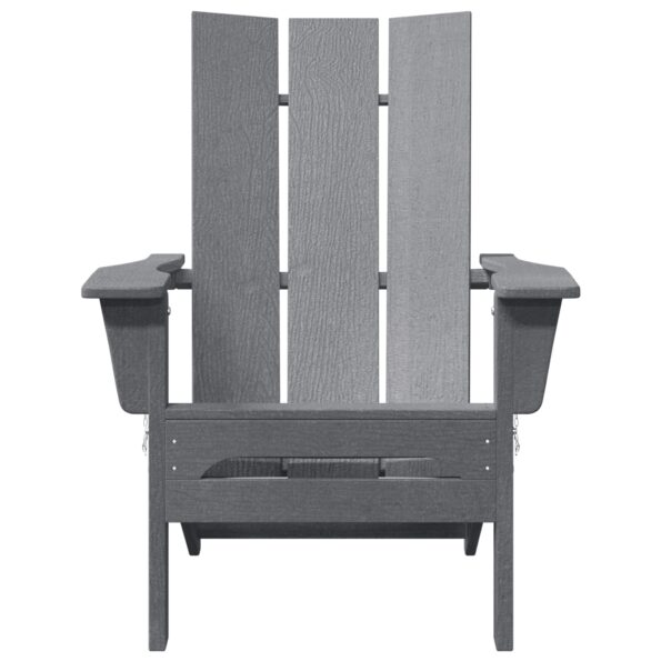 vidaXL Skladacia Adirondack stolička Svetlosivá 74,5x80,5x90 cm HDPE – Obrázok 4