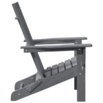 vidaXL Skladacia Adirondack stolička Svetlosivá 74,5x80,5x90 cm HDPE – Obrázok 5