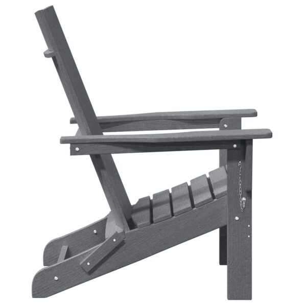 vidaXL Skladacia Adirondack stolička Svetlosivá 74,5x80,5x90 cm HDPE – Obrázok 5