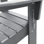 vidaXL Skladacia Adirondack stolička Svetlosivá 74,5x80,5x90 cm HDPE – Obrázok 9