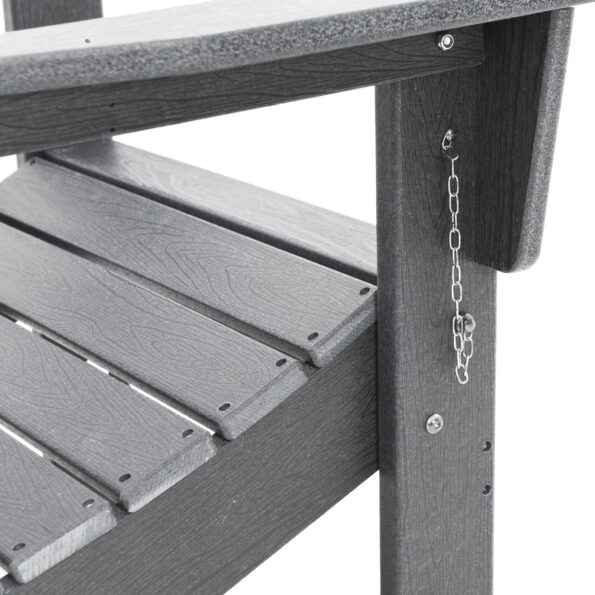 vidaXL Skladacia Adirondack stolička Svetlosivá 74,5x80,5x90 cm HDPE – Obrázok 9