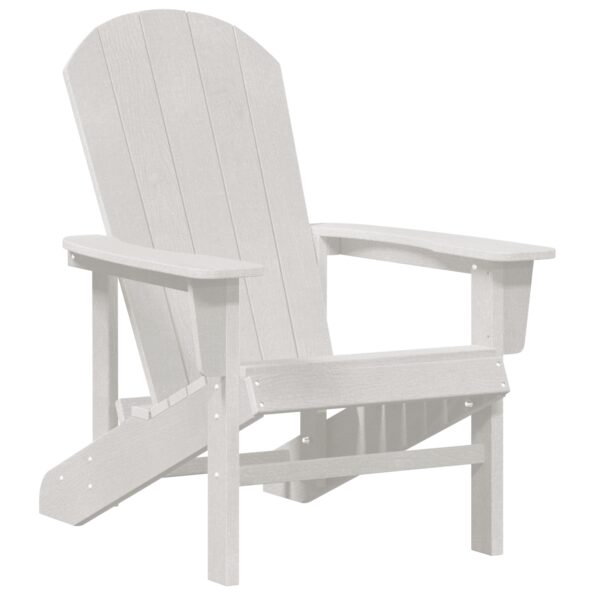 vidaXL Adirondack stolička Biela 82 x 74 x 92 cm HDPE – Obrázok 2