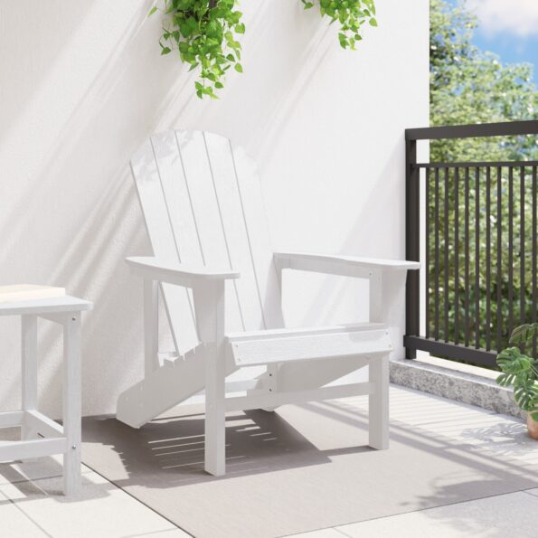 vidaXL Adirondack stolička Biela 82 x 74 x 92 cm HDPE – Obrázok 3