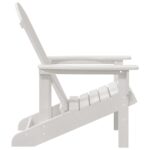 vidaXL Adirondack stolička Biela 82 x 74 x 92 cm HDPE – Obrázok 5
