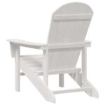 vidaXL Adirondack stolička Biela 82 x 74 x 92 cm HDPE – Obrázok 6