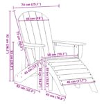 vidaXL Adirondack stolička Biela 82 x 74 x 92 cm HDPE – Obrázok 10