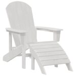 vidaXL Adirondack stolička Biela 82 x 74 x 92 cm HDPE – Obrázok 2
