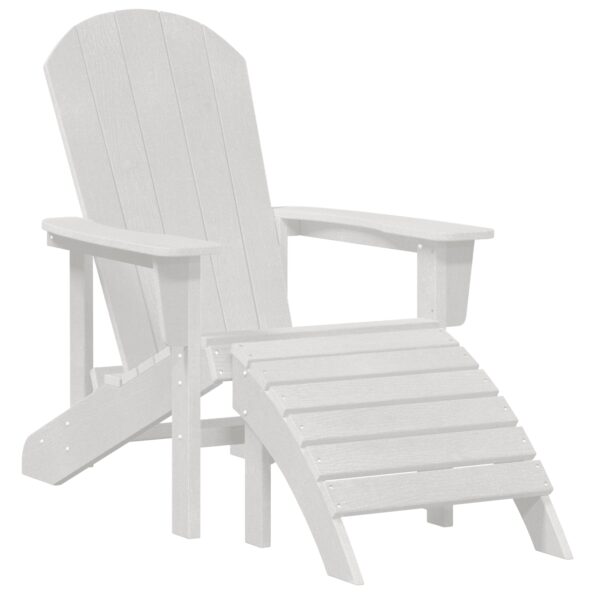 vidaXL Adirondack stolička Biela 82 x 74 x 92 cm HDPE – Obrázok 2