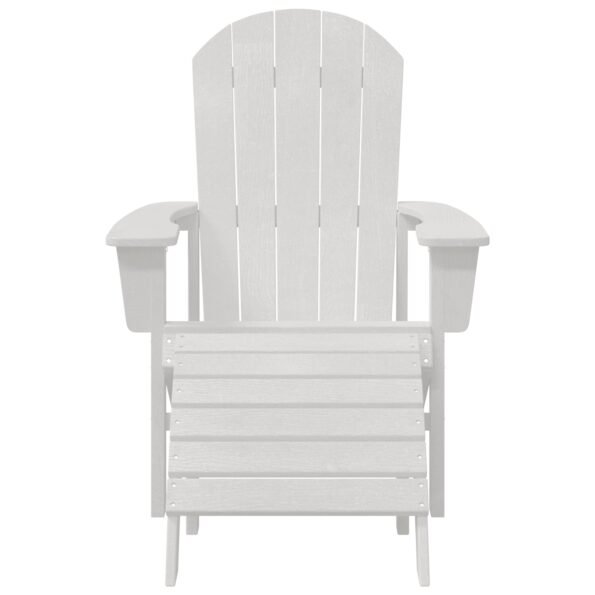 vidaXL Adirondack stolička Biela 82 x 74 x 92 cm HDPE – Obrázok 4