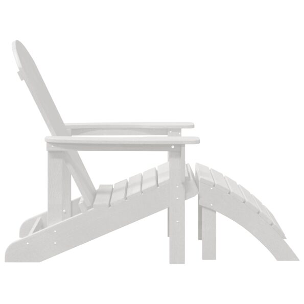 vidaXL Adirondack stolička Biela 82 x 74 x 92 cm HDPE – Obrázok 5