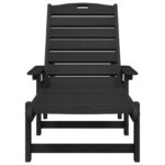 vidaXL slnečné ležadlo čierne 53x162x98,5 cm HDPE – Obrázok 4
