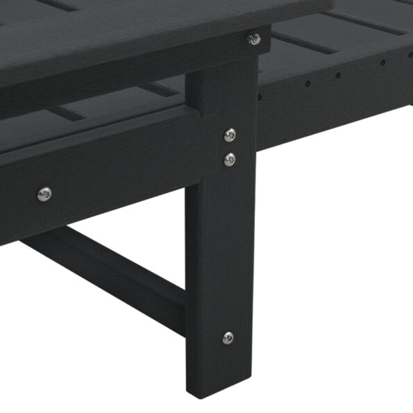 vidaXL slnečné ležadlo čierne 53x162x98,5 cm HDPE – Obrázok 8