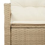 vidaXL 2-miestna záhradná pohovka s vankúšmi béžová poly ratan – Obrázok 6