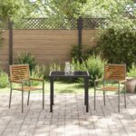 vidaXL Záhradné stoličky s vankúšmi 2 ks, šedé z poly ratanu – Obrázok 3