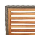 vidaXL Záhradné stoličky s vankúšmi 2 ks, šedé z poly ratanu – Obrázok 8