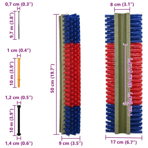 vidaXL Nástenné kefy 20x9x50 cm – Obrázok 9