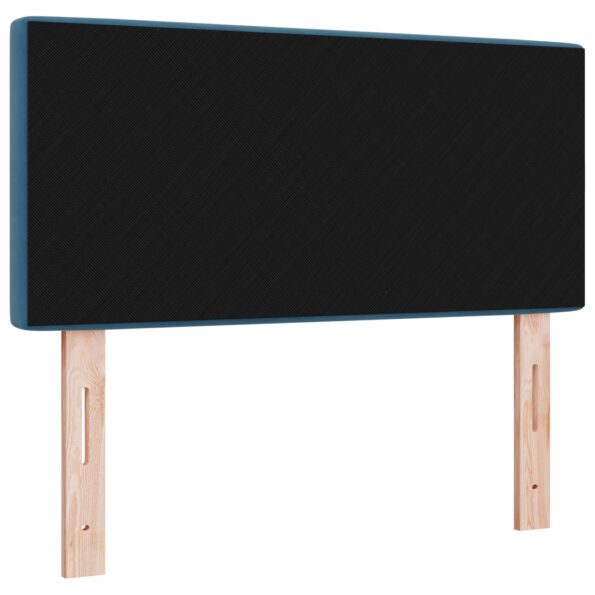 vidaXL Čelo postele s kryštáľovými gombíkmi, zamatové, tmavomodré, 90 cm – Obrázok 6