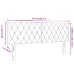 vidaXL Čelo postele s kryštáľovými gombíkmi, prešívané, svetlosivé, 140 cm, zamatové – Obrázok 8