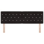 Čalúnené čelo postele vidaXL s čiernymi sametovými gombíkmi 140 cm – Obrázok 4