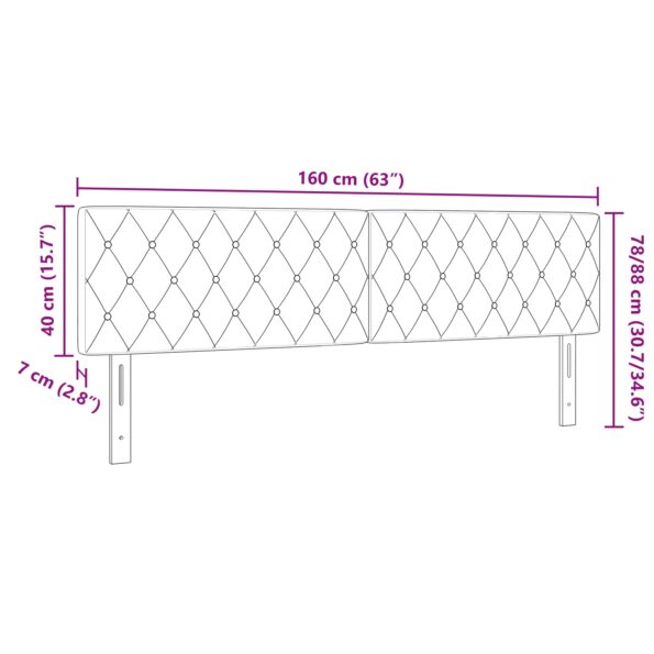 vidaXL Čelo postele s krystalovými gombíkmi, svetlosivé, 160 cm, zamatové – Obrázok 8
