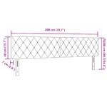vidaXL Čelo postele s krystalovými gombíkmi, zamatové, tmavošedé, 200 cm – Obrázok 8