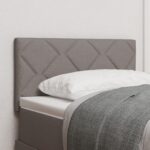 vidaXL Čelo postele Dizajn diamantových blokov Taupe 80 cm Textília