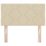 vidaXL Čelo postele Dizajn diamantových blokov Krémová 80 cm Textília – Obrázok 5