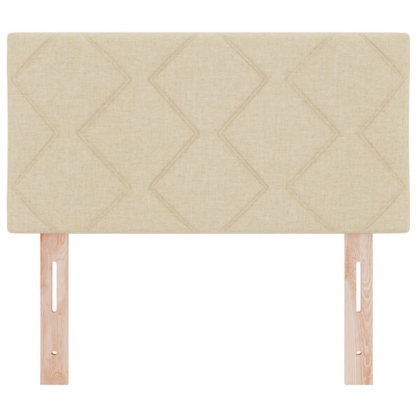 vidaXL Čelo postele Dizajn diamantových blokov Krémová 80 cm Textília – Obrázok 5