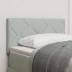 vidaXL Čelo postele s dizajnom diamantových blokov svetlosivej farby 80 cm z jemného velvetu