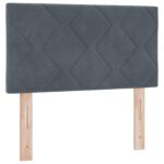 vidaXL Čelo postele Dizajn Diamantové bloky Tmavosivé 80 cm Velúr – Obrázok 2