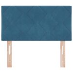 vidaXL Čelo postele Dizajn Diamantových blokov tmavomodré 80 cm zamat – Obrázok 5