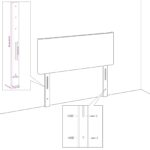 vidaXL Zadné čelo Čierny 90 cm látka – Obrázok 9