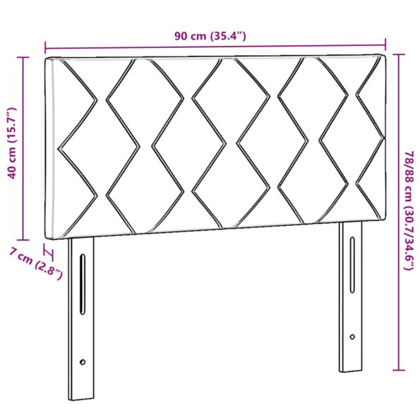 42007218_8.jpg vidaXL Čelo postele Dizajn Diamantových Blokov Tmavo Hnedé 90 cm Textília – Obrázok 8