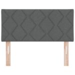 vidaXL Čelo postele s designom diamantových blokov tmavošedé 100 cm textil – Obrázok 5