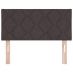 vidaXL Čelo postele Dizajn diamantových blokov Hnedá 100 cm Textil – Obrázok 4