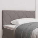 vidaXL Čelo postele s dizajnom diamantových blokov taupe 100 cm z látky