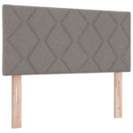 vidaXL Čelo postele s dizajnom diamantových blokov taupe 100 cm z látky – Obrázok 2