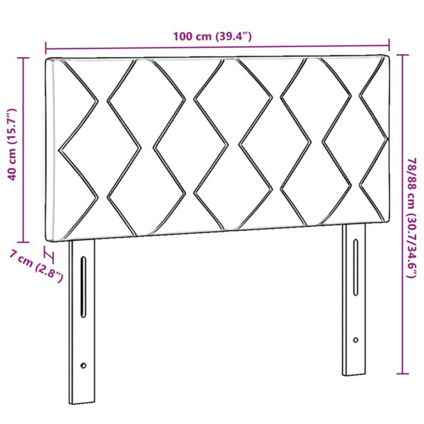 42007232_8.jpg vidaXL Čelo postele s dizajnom diamantových blokov taupe 100 cm z látky – Obrázok 8