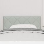 vidaXL Čelo postele s dizajnom diamantových blokov svetlosivá 100 cm z velvetu – Obrázok 3