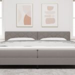 vidaXL Čelo postele Dizajn Diamantové bloky Taupe 200 cm Textília – Obrázok 3