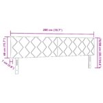 vidaXL Čelo postele dizajn Diamantové bloky svetlosivá 200 cm zamat – Obrázok 6