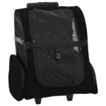 vidaXL Vozík pre domáce zvieratá 3 v 1 dizajn čierny 48x32x57 cm oxfordská látka