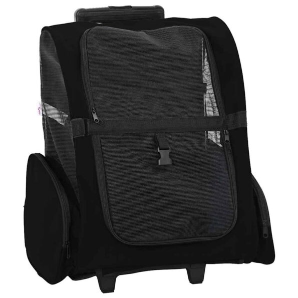 42007372_1.jpg vidaXL Vozík pre domáce zvieratá 3 v 1 dizajn čierny 48x32x57 cm oxfordská látka – Obrázok 1