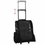 vidaXL Vozík pre domáce zvieratá 3 v 1 dizajn čierny 48x32x57 cm oxfordská látka – Obrázok 7